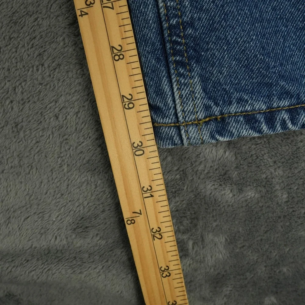 Carhartt Jeans Mens 36x30 Blue‎ Flannel Lined Relaxed Fit B172 DST Workwear